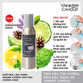 Tinh dầu tán hương đậm đặc, dạng xịt Yankee Candle - Misummer's Night (42.5g)