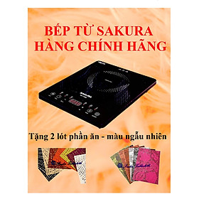 Bếp từ đơn SAKURA T160B - Hàng chính hãng - Xuất xứ Thái Lan - Khoá an toàn - Mặt kính đen Italy ILVA sang trọng