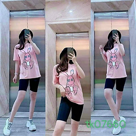 Đồ bộ hoạt hình form rộng Unisex Bé thỏ dành cho nữ siêu đáng yêu