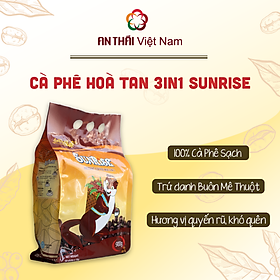 Cà phê sữa hòa tan 3in1 - AnTháiCafé Sunrise - Túi 50gói x 18g - Đặc biệt thơm ngon