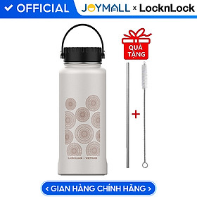 Mua Bình Giữ Nhiệt Lock&Lock Riga Tumbler LHC4160 (897ml) - Hàng Chính Hãng  Bằng Thép Không Gỉ  Có Lưới Lọc Inox - Tặng Kèm Ống Hút Và Cọ Rửa Ống Hút
