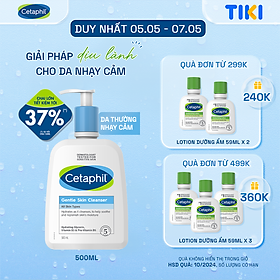Hình ảnh Sữa rửa mặt dịu lành cho da nhạy cảm Cetaphil Gentle Skin Cleanser 500ml