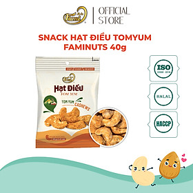 Snack Hạt điều Faminuts Túi 40g - snack hạt điều bể đôi ăn vặt giàu dinh dưỡng