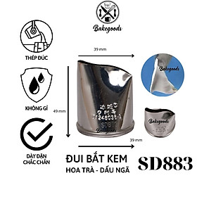Mua Đui hoa trà SD883 cỡ lớn  Đuôi bắt hoa trà  đui dấu ngã  đui bắt kem hàn quốc cánh mỏng trang trí bánh bằng thép không gỉ dày dặn  cứng cáp