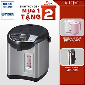 Mua Bình thủy điện tử Tiger PDU-A30W (3.0L) Tặng Bình giữ nhiệt Apollo AP-500 + Bình đun siêu tốc Tiger PFY-A10W - Hàng Chính Hãng
