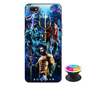 Ốp lưng điện thoại Oppo A1K hình Aquaman Mẫu 2 tặng kèm giá đỡ điện thoại iCase xinh xắn - Hàng chính hãng
