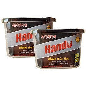 Combo 2 bình hút ẩm khử mùi chống mốc than hoạt tính Hando 450ml