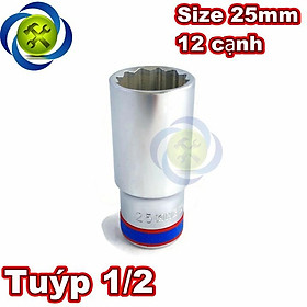 Tuýp 25mm 1 2 Kingtony 423025M loại dài 12 cạnh màu trắng