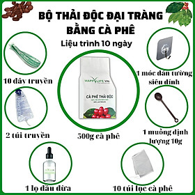 Bộ Thải Độc Đại Tràng Bằng Cà Phê Hữu Cơ - Liệu Trình 10 Ngày (Coffee Enema), 10 túi lọc