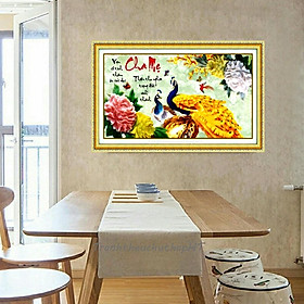 Mua Tranh thêu chữ thập Cha mẹ LV3248 - tự thêu