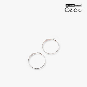 CECI - Khuyên tai nữ tròn thiết kế lông vũ độc đáo CC1-07000122
