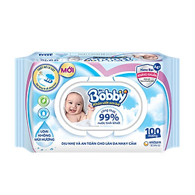 Khăn Ướt Bobby Care Hương Thơm Nhẹ Nhàng 100 Miếng