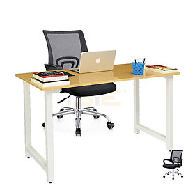 Bộ Bàn Oak-T Trắng Và Ghế Đen IBIE IB517