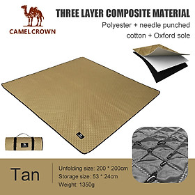 CAMEL CROWN Thảm Dã Ngoại Ngoài Trời Thảm Đi Chơi Mùa Xuân Dày Dặn Chống Thấm Nước Thảm Cỏ Chống Ẩm  - Brown