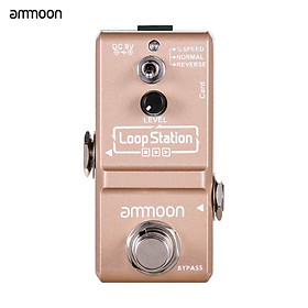 ammoon Loop Station Mini Guitar Looper Effect Pedal 10 Minutes Recording Time 3 Working Modes True Bypass Full Metal
