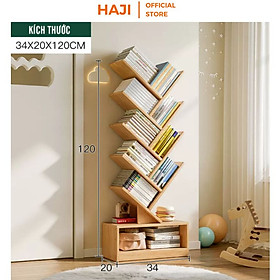 Mua Kệ sách gỗ để sàn hình cây có nhiều hộc  thương hiệu Hanji - GP63