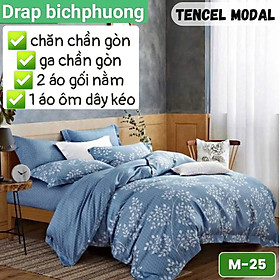 Bộ Chăn Ga Gối Tencel Modal Cao Cấp/ Chất Liệu Siêu Mềm Mịn Mát An Toàn Với Mọi Làn Da