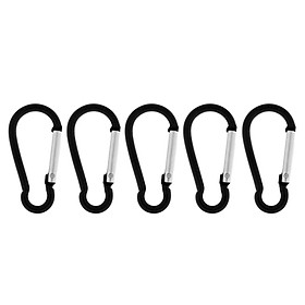 5 Pieces Ultra-light Carabiner Buckle Snap Clip Hook Key Ring Key Chain