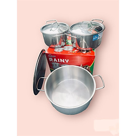 Bộ 3 nồi inox Rainy cao cấp  - Hàng Chính Hãng