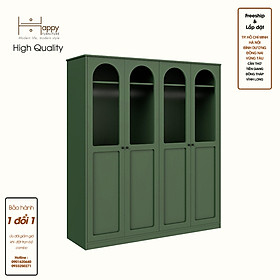 Mua  Happy Home Furniture  SISEEL  Tủ quần áo cửa kính 4 cửa mở   180cm x 54cm x 200cm ( DxRxC)  TCM_186