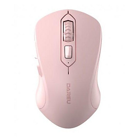 Chuột không dây Dareu LM115G (Đen/Hồng/Hình thú ngộ nghĩnh)