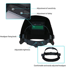 Welding Helmet Solar Powered Auto-Darkening Protective Helmet Welding Mask Shield with Variable Shade Grind Mode