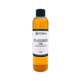 FlaxSeed Oil - 100% Pure Flax Seed Oil - 0 Additives - 0 Fillers - Cold Pressed - Unrefined (8 Ounce)