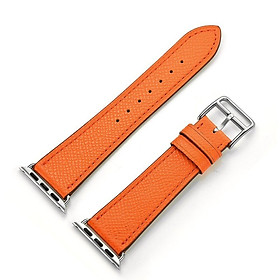 Mua Dây đeo thay thế cho Apple watch bản 42/44mm_ dây da_ màu cam_ hàng nhập khẩu