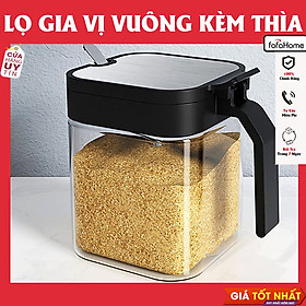 Mua Lọ Đựng Gia Vị Có Thìa Vuông  Hủ Đựng Gia Vị Bằng Thủy Tinh Cao Cấp Kèm Muỗng Inox Chống Côn Trùng