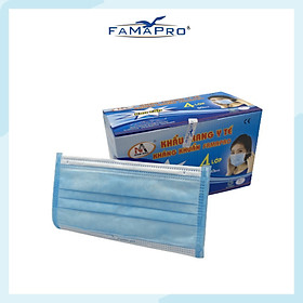 HỘP - FAMAPRO - Khẩu trang y tế kháng khuẩn 4 lớp Famapro 50 cái hộp - 1