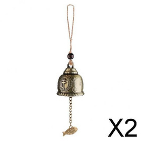 2xVintage Metal Wind Chime Hanging Bell for House Car Decoration The Buddha