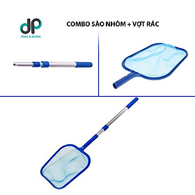 Mua VỢT RÁC BỂ BƠI KÈM SÀO NHÔM THU GỌN  CHẮC CHẮN -  Vệ sinh hồ bơi  hồ cá tiện ích