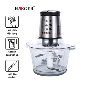 Mua Máy Xay Thịt 2 Lưỡi Kép Haeger  cá  xay đa năng  - Hàng chính hãng