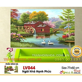 Tranh đính đá ngôi nhà hạnh phúc LV044