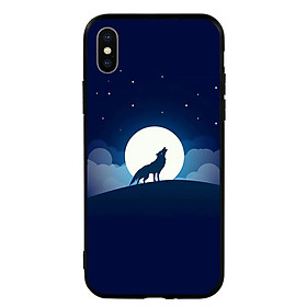 Ốp lưng viền TPU cao cấp cho điện thoại Iphone X -Sói 02