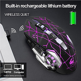 Chuột không dây X8 Có Đèn LED Có Thể Sạc Lại Bằng Cổng USB Tiện Dụng