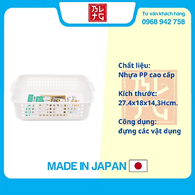 Mua Giỏ nhựa đựng đồ Inomata đa năng màu trắng cỡ Lớn NHẬT BẢN