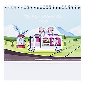 Nơi bán Lịch Bàn 2019 Angia Art - The Pigs Adventure - Giá Từ -1đ