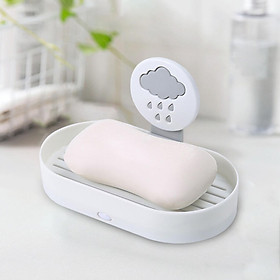 Soap Dish with Drain Easy Cleaning Wall Mount Space Saving for Hotel Dorm