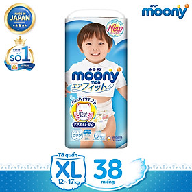 Mã mới Tã quần cao cấp Moony dành cho bé trai L44 XL38 XXL26