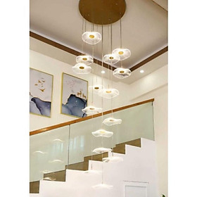 Ảnh thật 200% - Đèn thả thông tầng KATANA cánh lá sen phong thái sang trọng, hiện đại, độc đáo, đèn tô điểm hiện đại DT