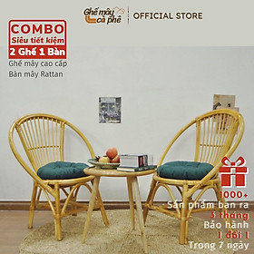 Mua (Combo siêu tiết kiệm) Bộ bàn ghế mây Rattan ban công cao cấp  ghế thư giãn lưng cao  phù hợp không gian gia đình