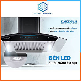 Mua Máy Hút Mùi/Khử Mùi Cao Cấp Cảm Ứng Êm  Mạnh  Mặt Kính Cong Daikiosan DKH-000001 - Bảo Hành 1 Năm