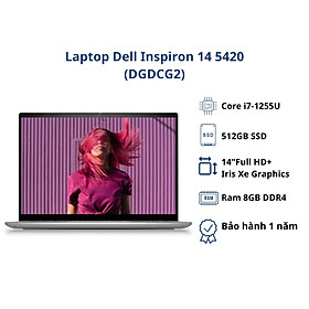 Mua Laptop DELL Inspiron 14 5420 (DGDCG2)/ Bạc/ Intel Core i7-1255U /RAM 8GB/512GB SSD/ Windows 11 + Office - Hàng chính hãng