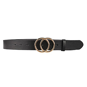 Womens Fashion Casual Belt PU Leather Waist Belt O-Ring Buckle