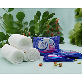 Mua Khăn Du Lịch cotton dạng nén dùng 1 lần (30 * 60 cm)  Khăn Đa Năng Tự Nhiên Thấm Nước Tốt GD580-KtamN-xanh