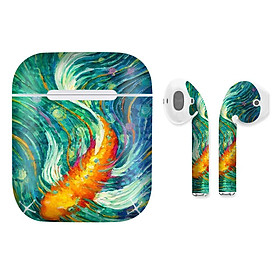 Mua Miếng dán skin chống bẩn cho tai nghe AirPods in hình Cá chép - CHR045 (bản không dây 1 và 2)