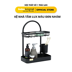 Kệ Nhà Tắm 2 Tầng Lux Màu Đen Nhám Sang Trọng Chống Gỉ Sét Bền Bỉ | Index Living Mall | Nội Thất Nhập Khẩu Thái Lan