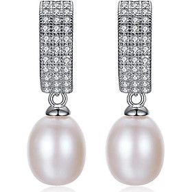 Bông Tai Ngọc Trai Cao Cấp B2344 Cỡ Hạt 7x8 Ly Bảo Ngọc Jewelry