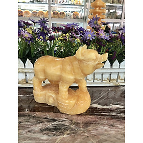 Mua Tượng con Heo giáp phong thủy đá ngọc hoàng long trang trí phòng khách  bàn làm việc - Cao 20 cm